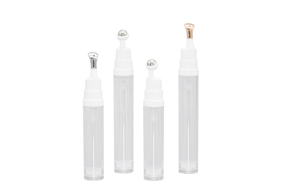 10ml 15ml PETG Roller Ball Massage Eye Cream Airless Pump Bottles Zinc Alloy Pump Head