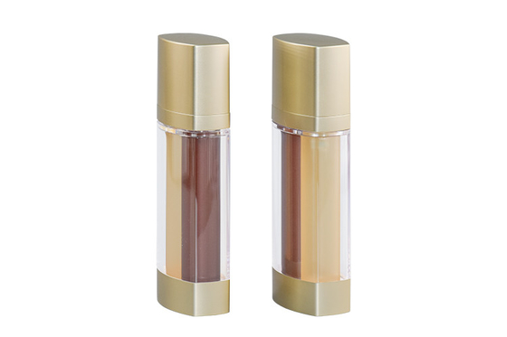 Dual Chamber AS Airless Pump Bottles Luxury Cosmetic Packaging