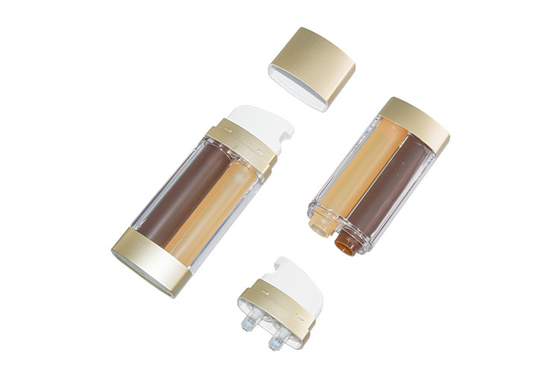 Dual Chamber AS Airless Pump Bottles Luxury Cosmetic Packaging