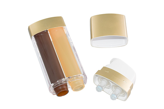 Dual Chamber AS Airless Pump Bottles Luxury Cosmetic Packaging