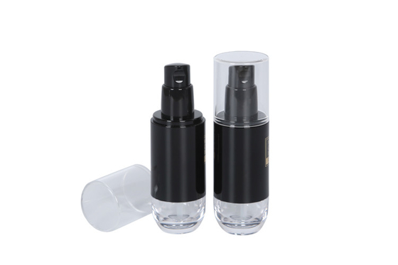 Empty 1.7oz Acrylic Black Makeup Foundation Dispenser Bottle Cosmetic Pump Bottle