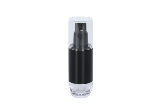 Empty 1.7oz Acrylic Black Makeup Foundation Dispenser Bottle Cosmetic Pump Bottle
