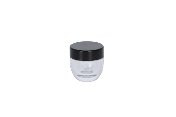 Round Bottom 5ml Mini Cream Jar Glass Cosmetic Brow Powder Container Eye Lip