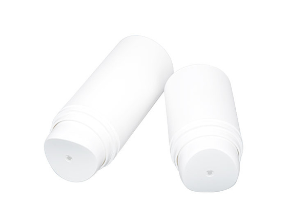 PP White Airless Pump Bottles 50ml 100ml 150ml With Central Hole Outlet Design