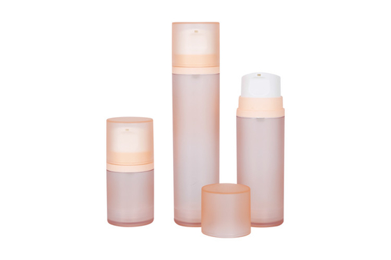 AS 50ml Clear Plastic Cylinder Bottle With Airless Pump Overcap